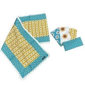 Matilda Jane Celebrations Table Linens Table Runner & 4 Cloth Napkins Set